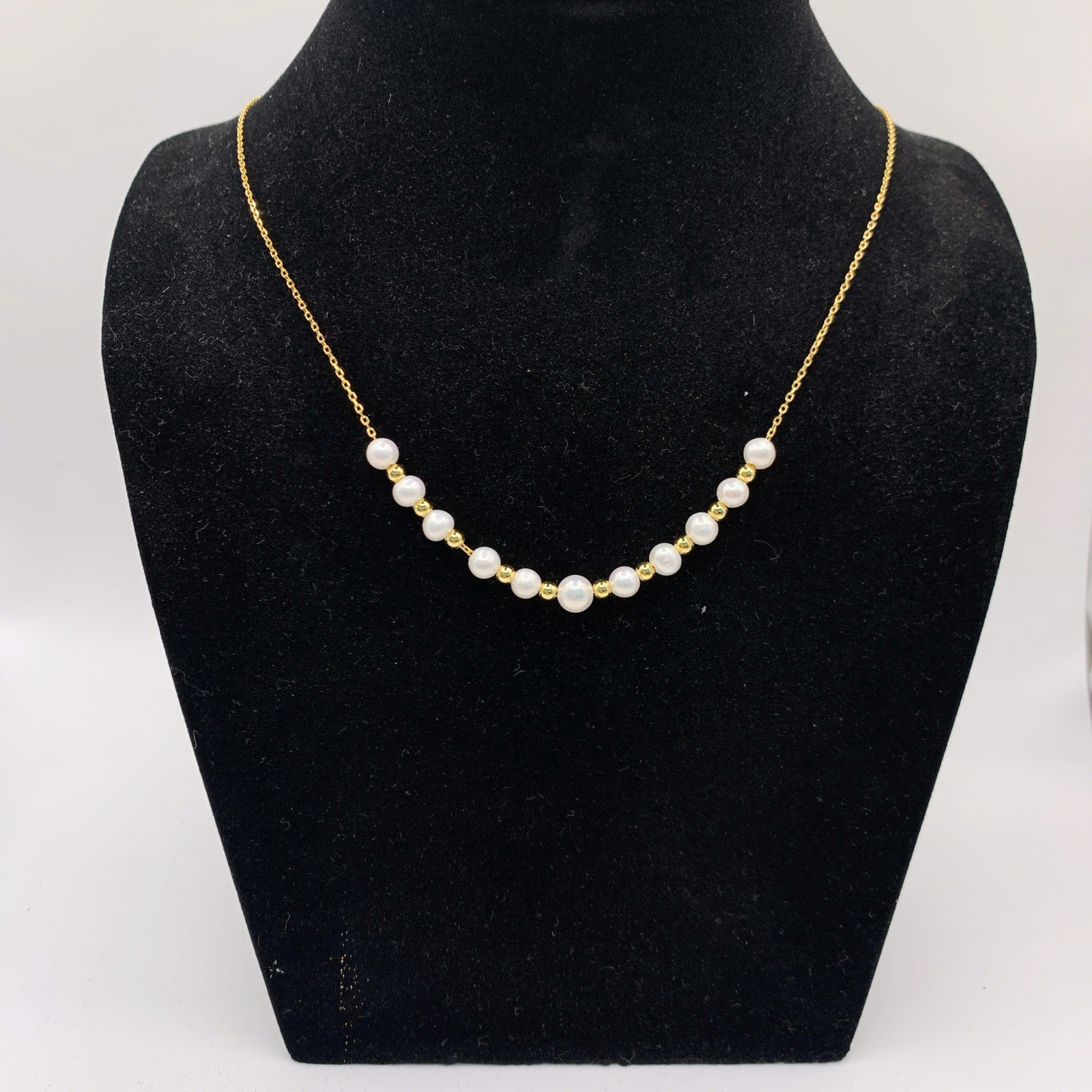 Dây chuyền ngọc trai 4-6mm bạc 950-GP186