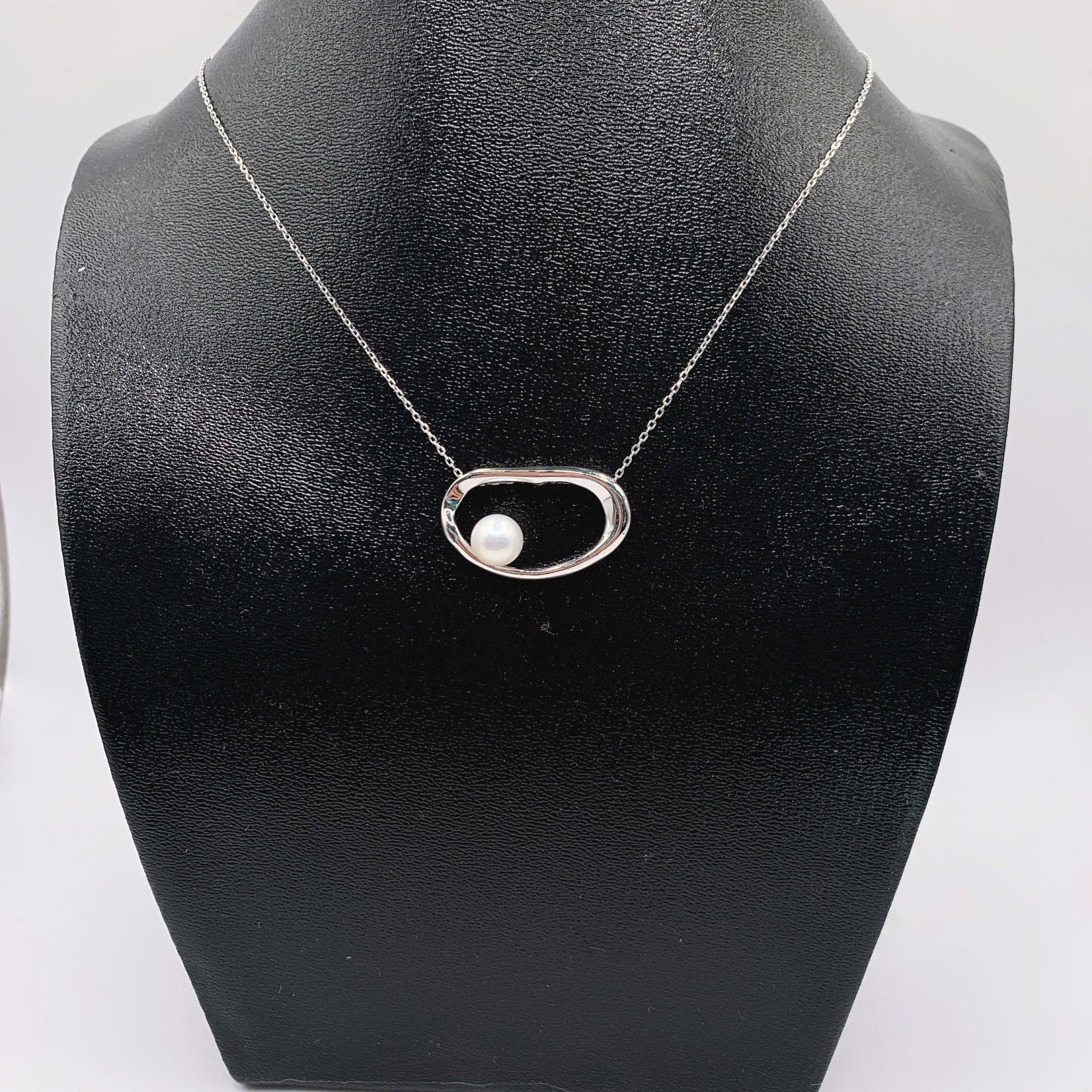 Dây chuyền ngọc trai 8mm bạc 950-GP202