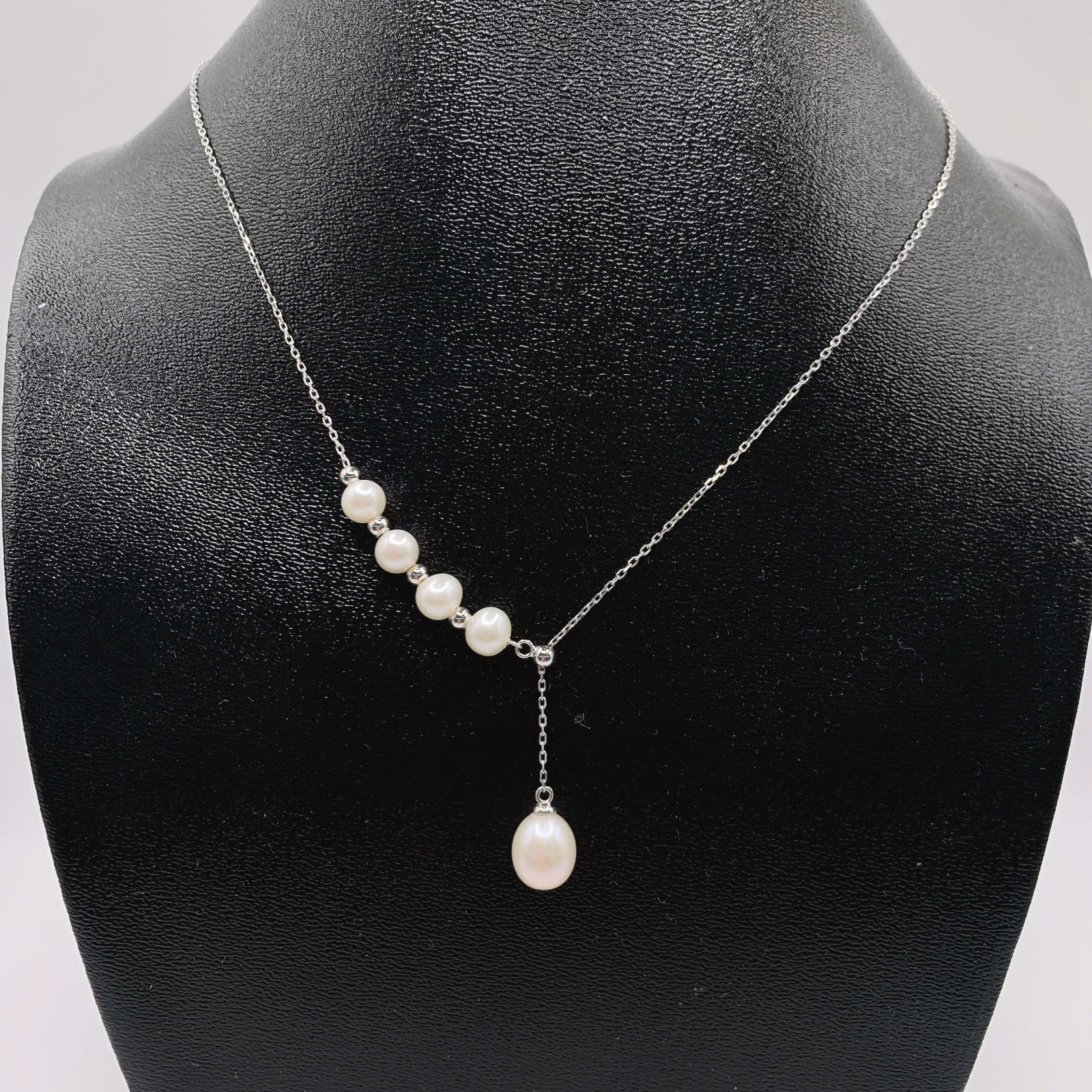 Dây chuyền ngọc trai 8mm bạc 950-GP200