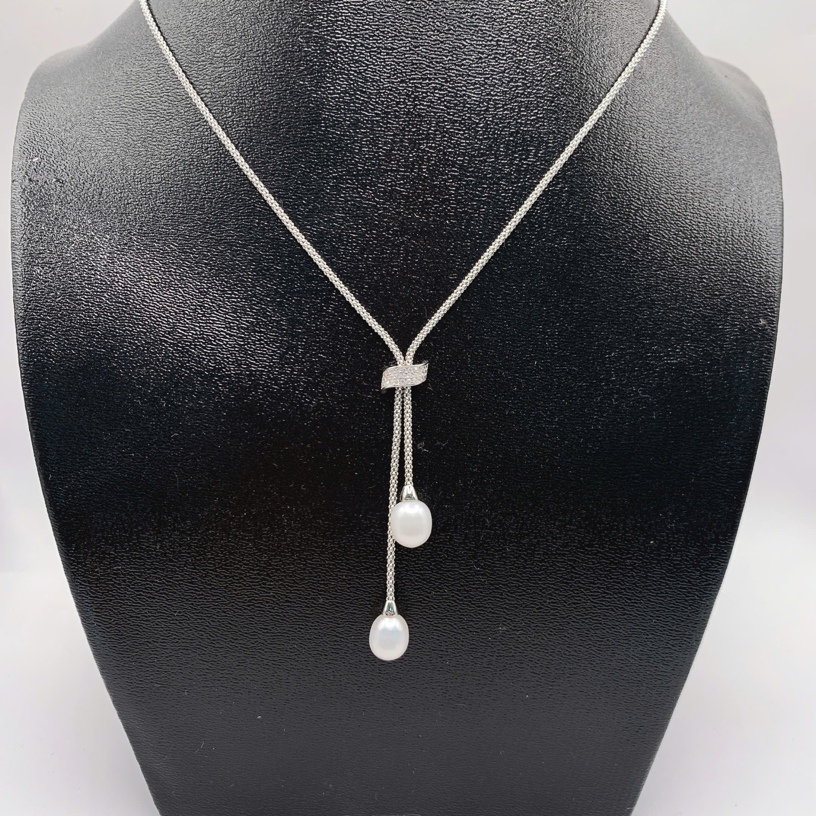 Dây chuyền ngọc trai 8mm bạc 950-GP201