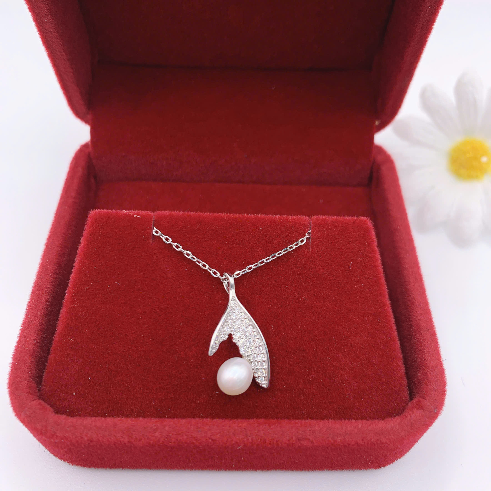 Dây chuyền ngọc trai 5mm bạc 950-GP029