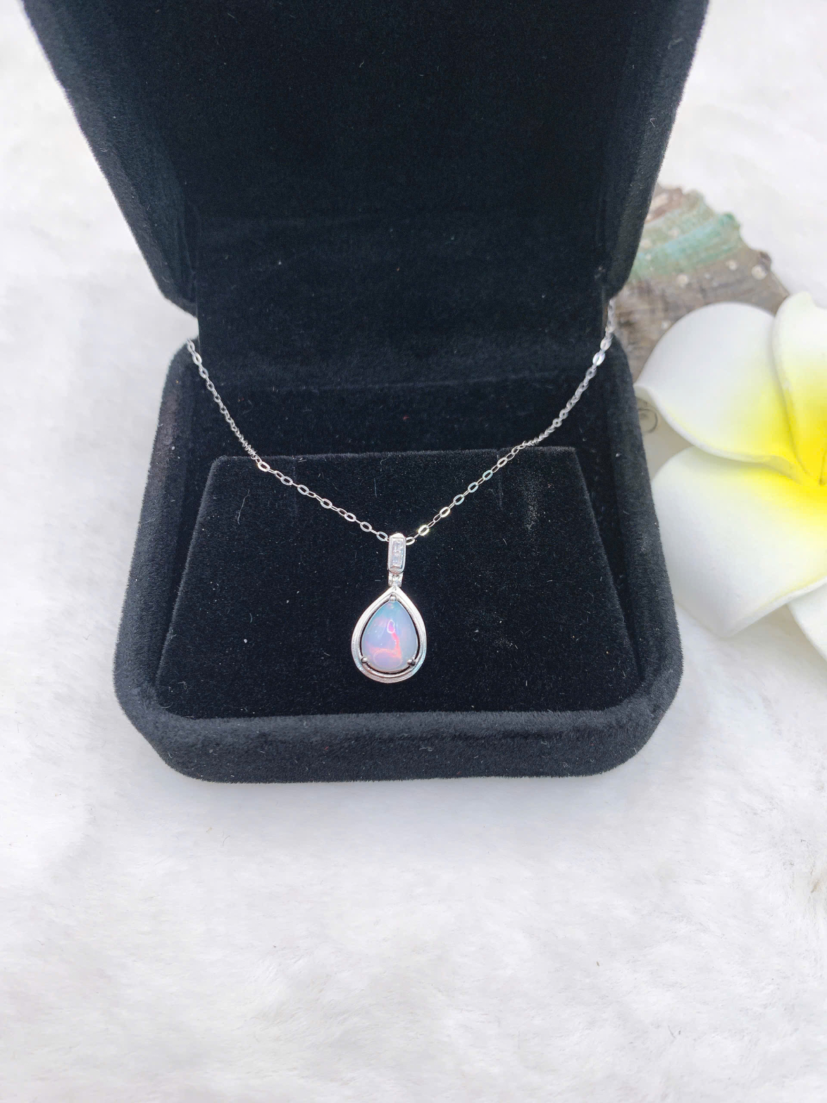 Mặt dây chuyền opal 6*9mm bạc 925-BO142