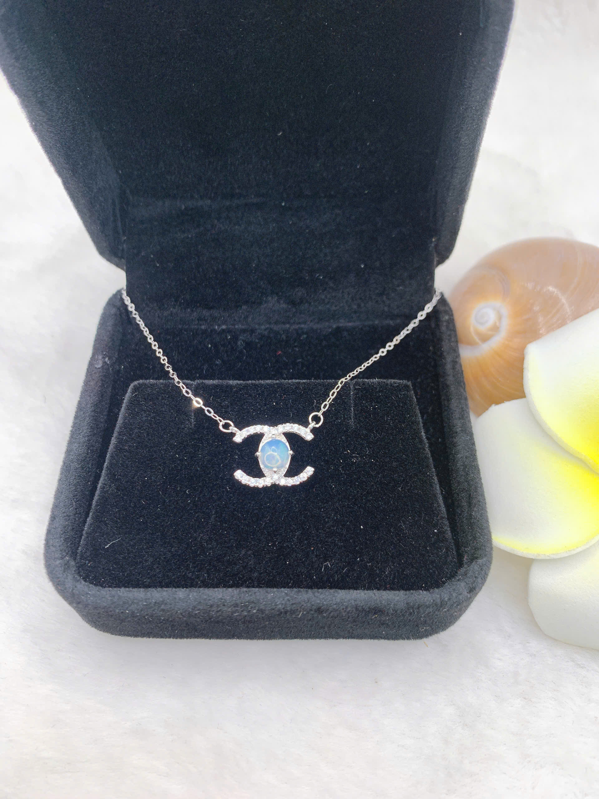 Mặt dây chuyền Opal 5mm bạc 925-BO069