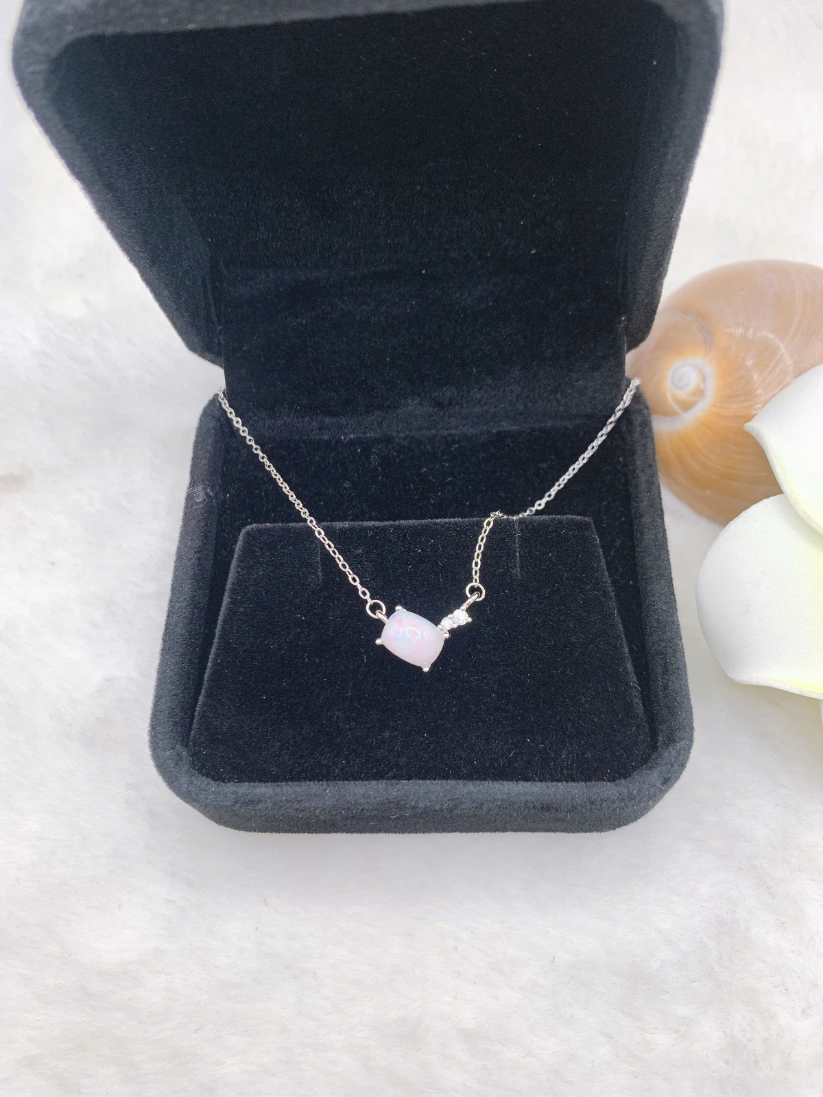 Mặt dây chuyền opal 6*8mm bạc 925-BO136