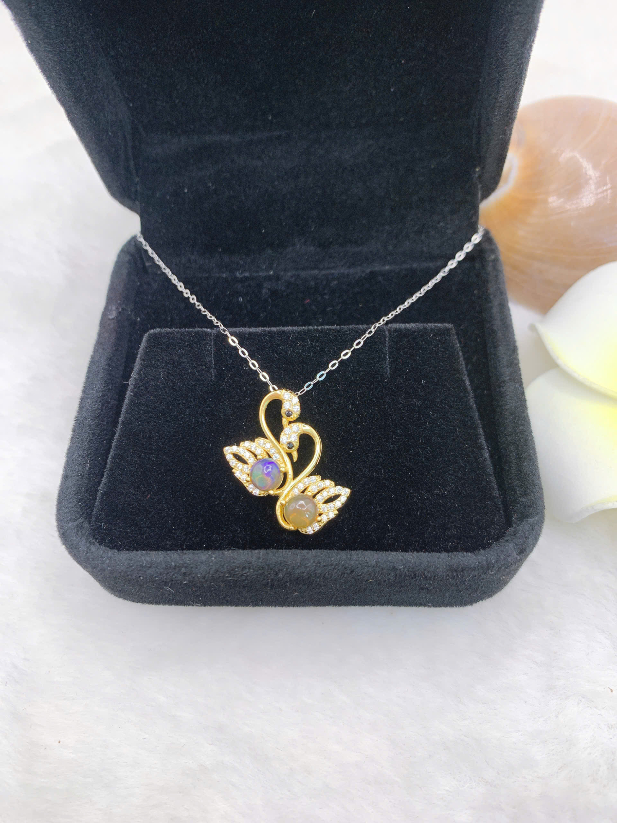 Mặt dây chuyền Opal 5mm bạc 925-BO056