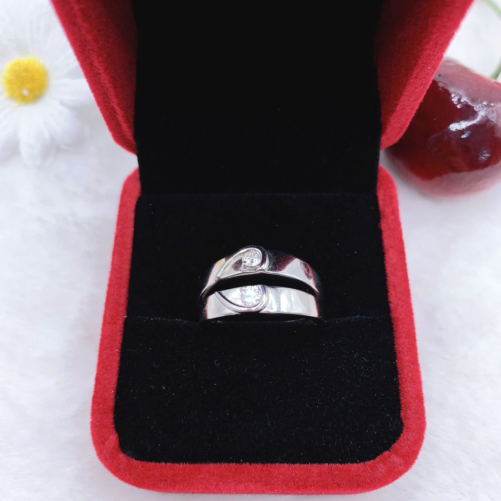 Nhẫn Moissanite (D, FL, Ex ) tròn 3mm bạc 925-XM027