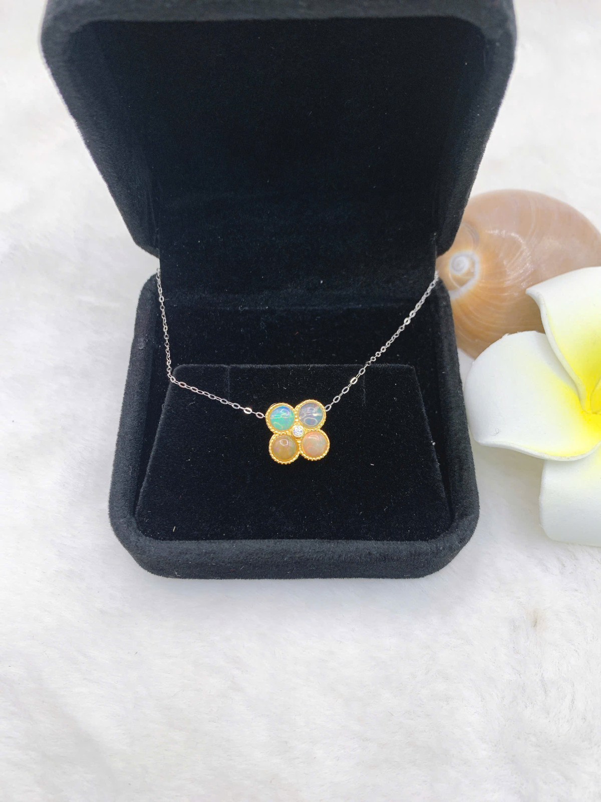  Mặt dây chuyền opal 5mm bạc 925-BO124