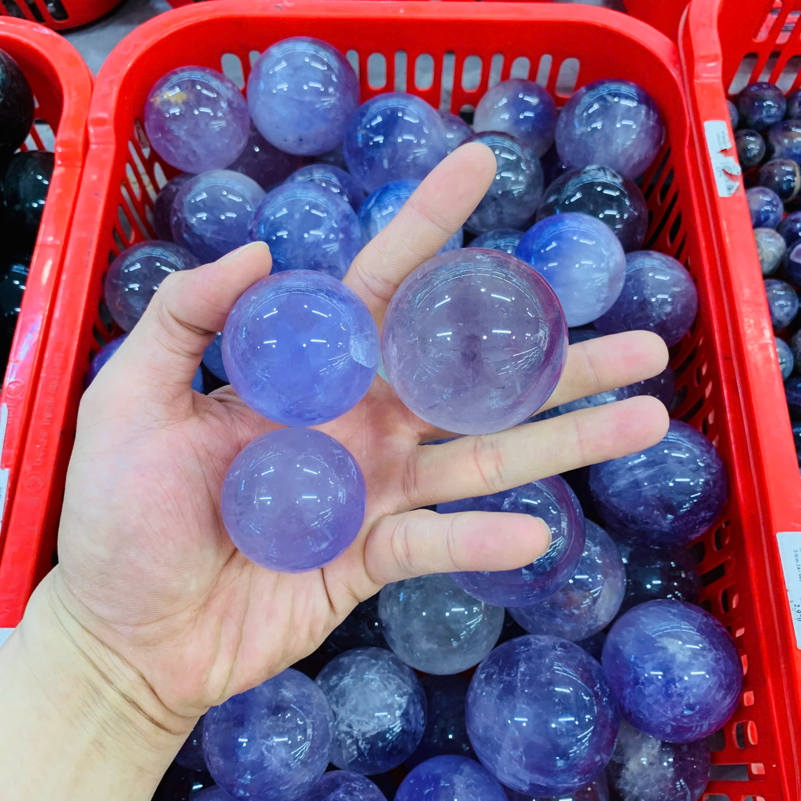 Bi Cầu Thạch Anh Tím 3A size 3.5-5cm ( 1kg )