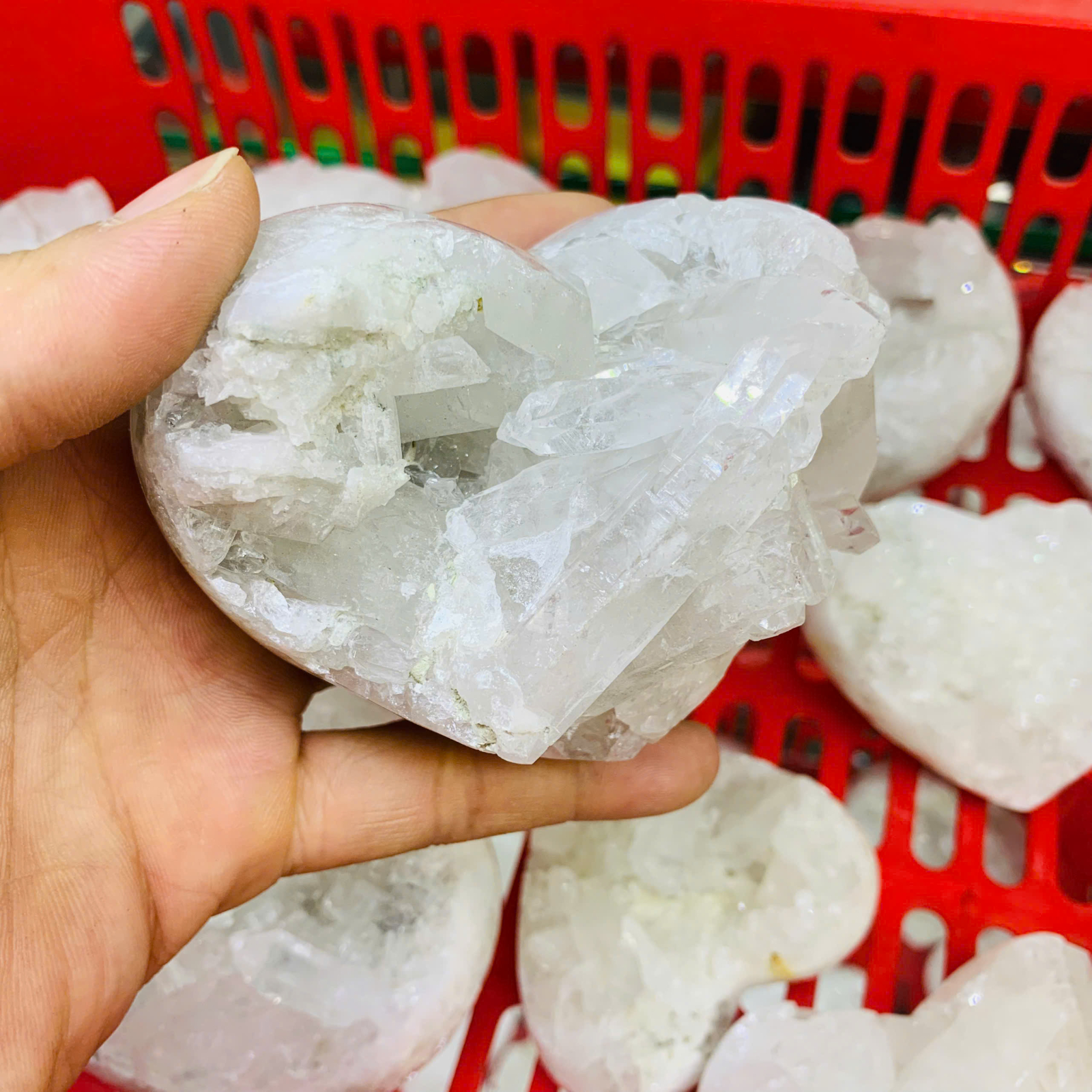 Mầm Tim Tinh Thể Thạch Anh Trắng 5A ( 1kg )