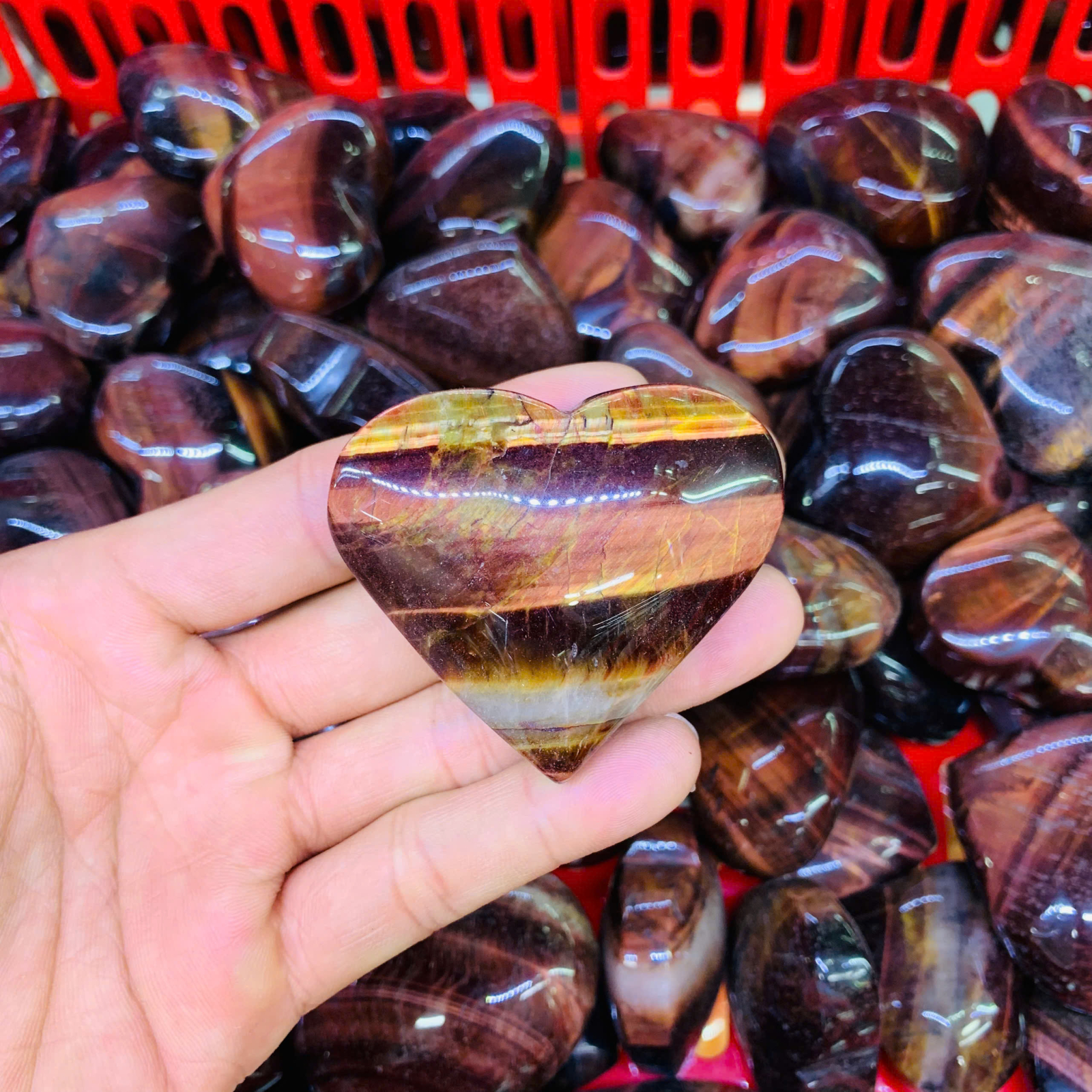 Tim Đá Mắt Hổ Đỏ ( 1kg )