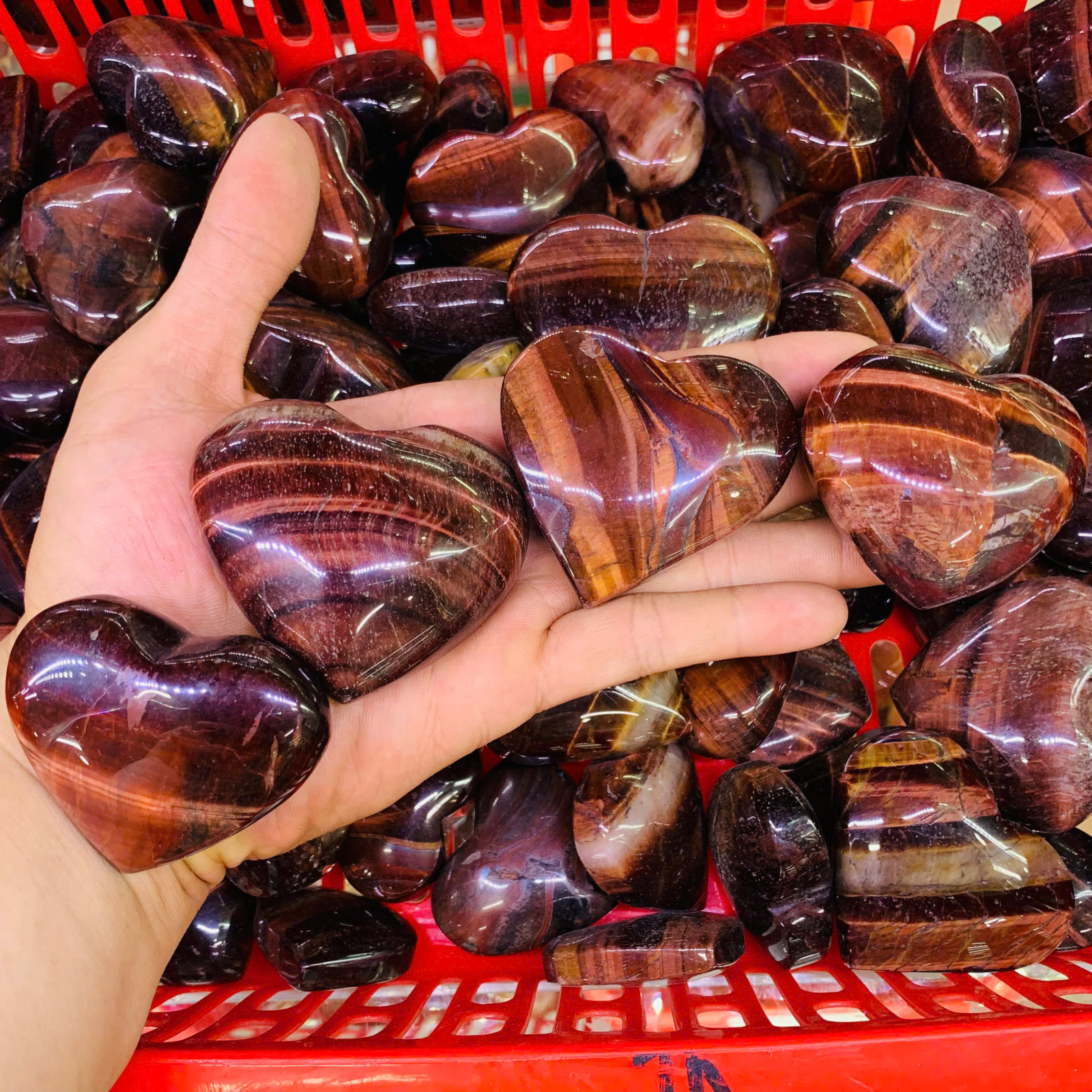 Tim Đá Mắt Hổ Đỏ ( 1kg )