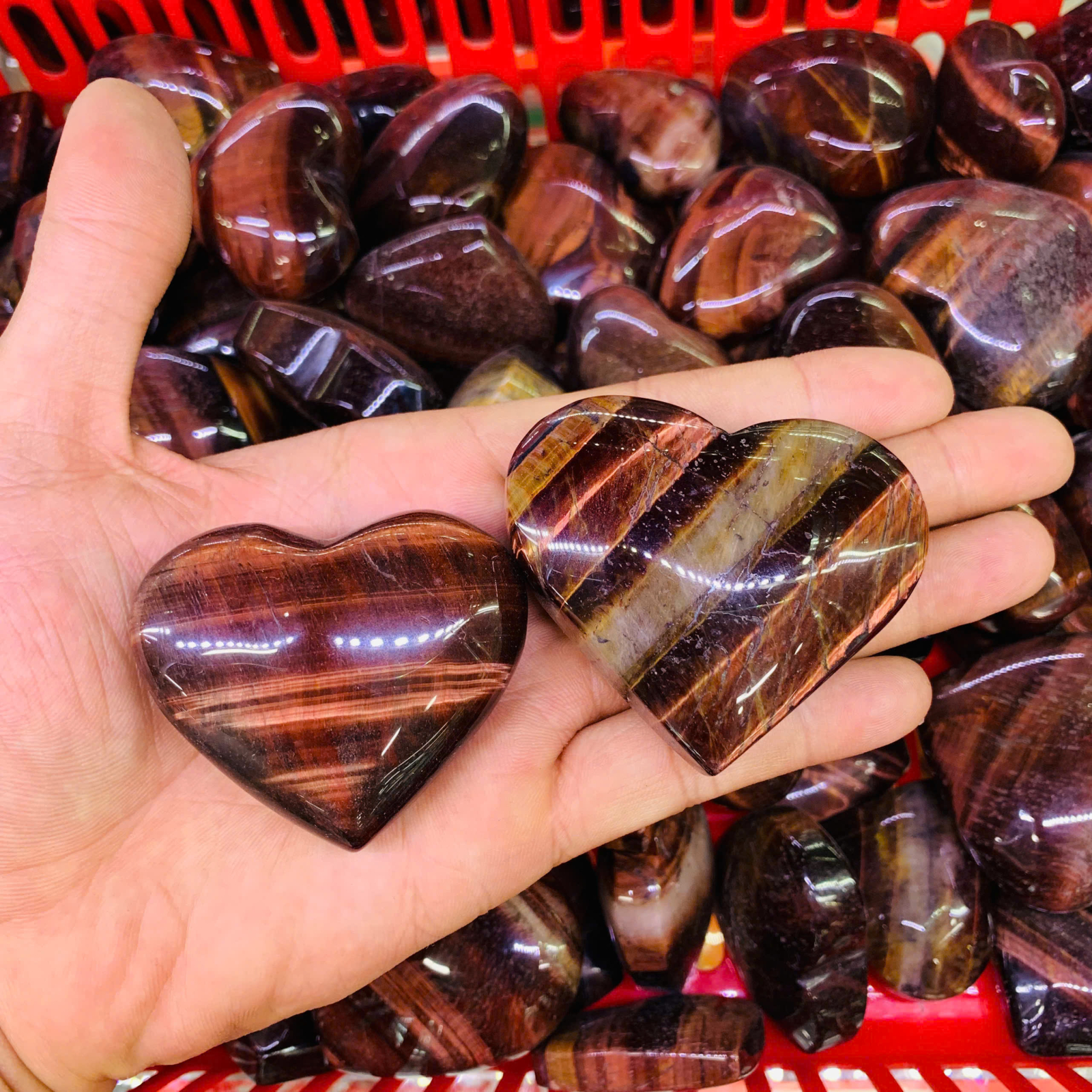 Tim Đá Mắt Hổ Đỏ ( 1kg )