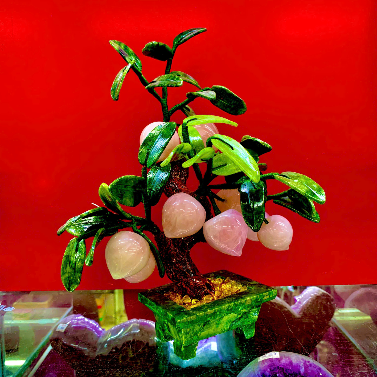 Cây Đào Thạch Anh Hồng 9 quả