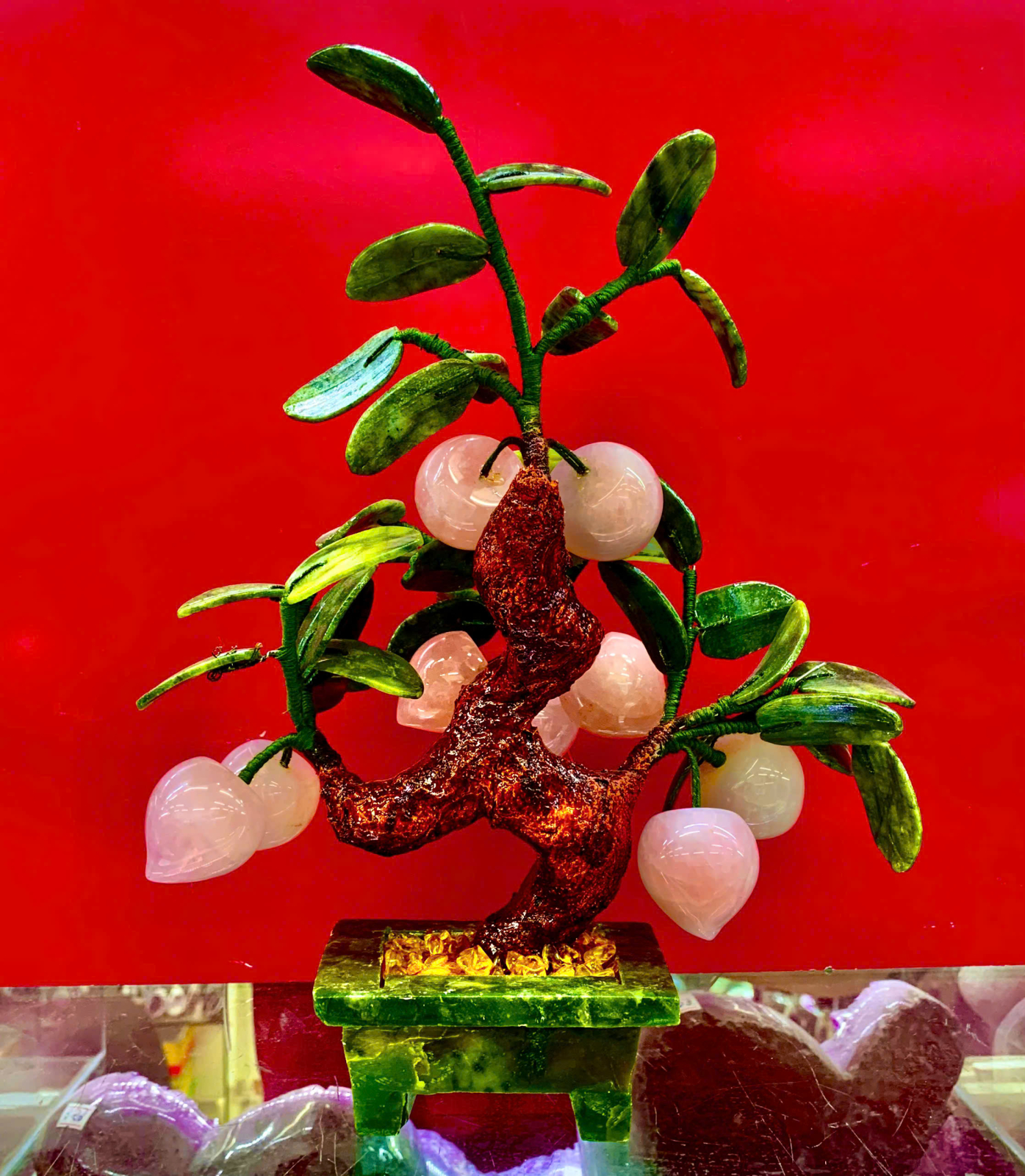 Cây Đào Thạch Anh Hồng 9 quả