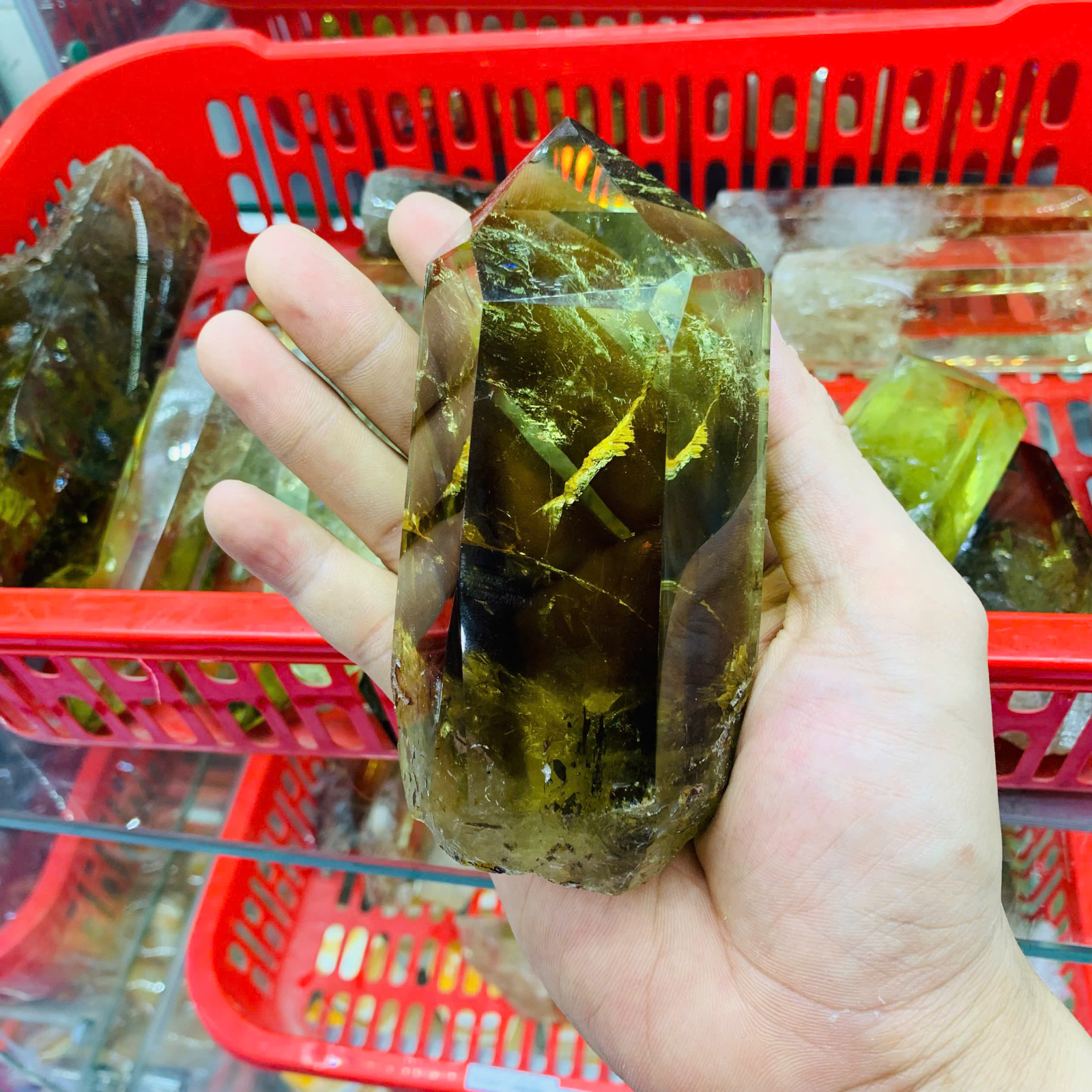 Trụ Thạch Anh Vàng 5A ( 1kg )