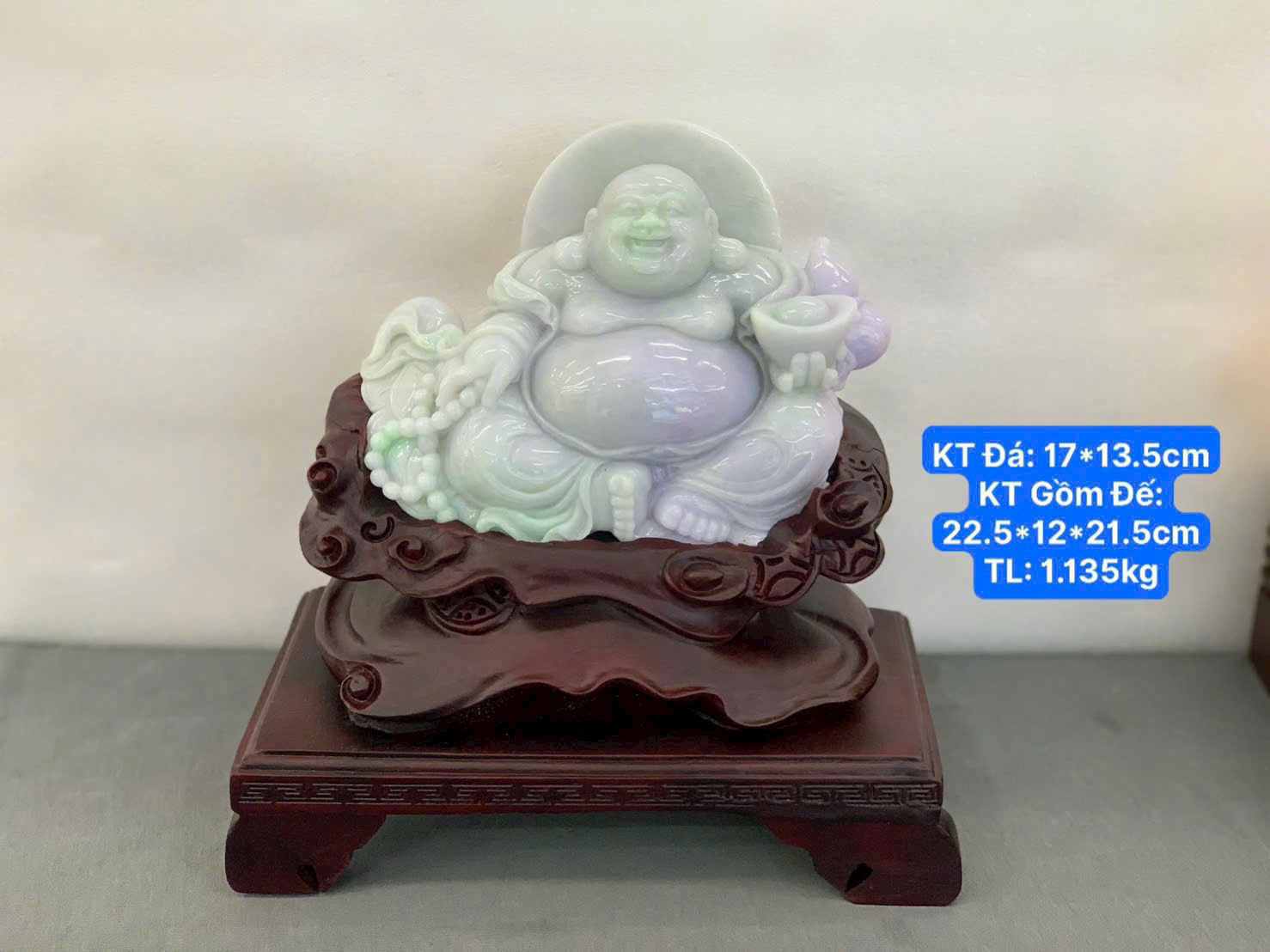 Phật Di Lạc Cẩm thạch A ( KT 17*5*13.5cm ) (KL 1.135kg )