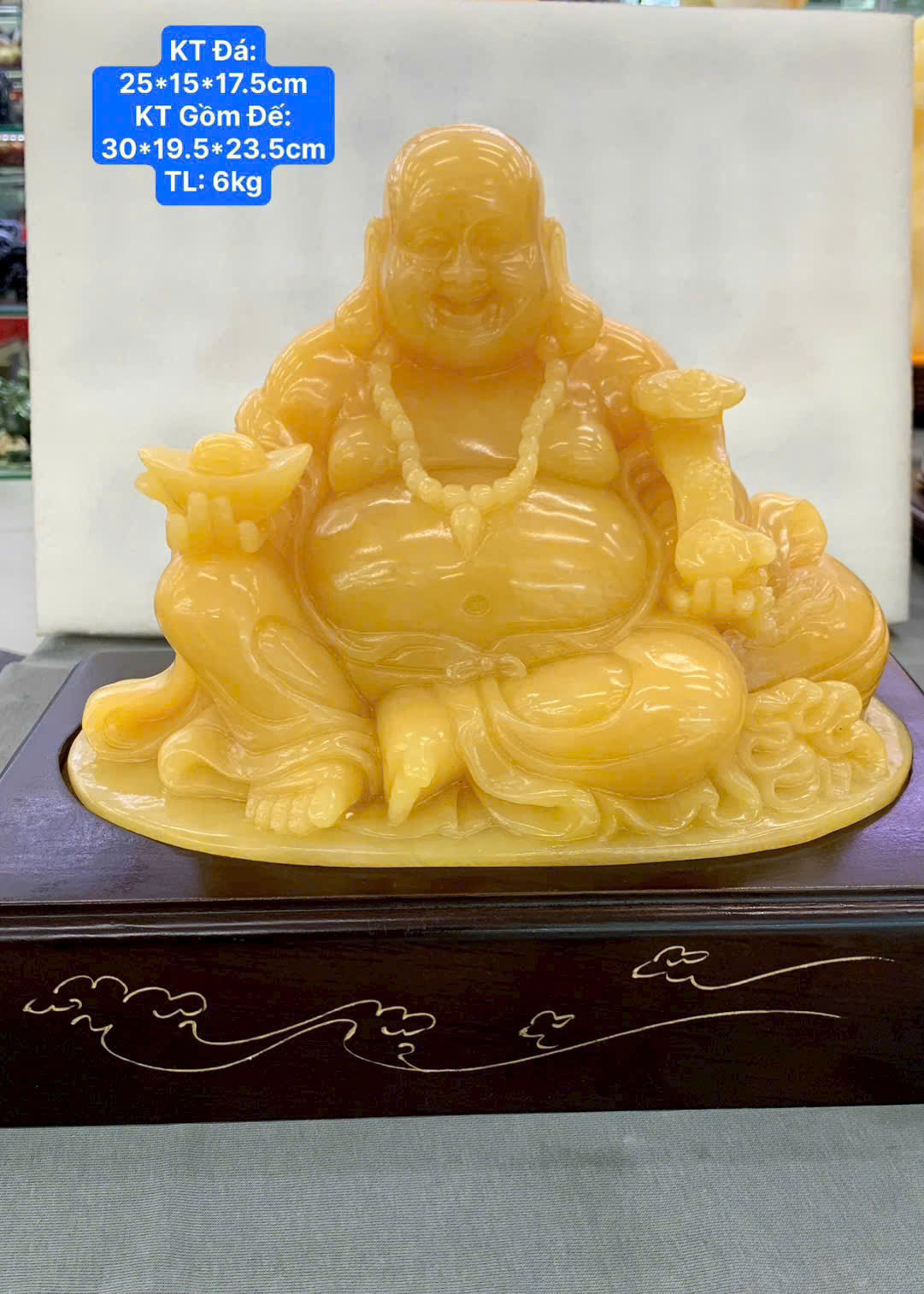 Tượng Phật Di Lạc Ngọc Hoàng Long (KT: 25*15*17.5cm )