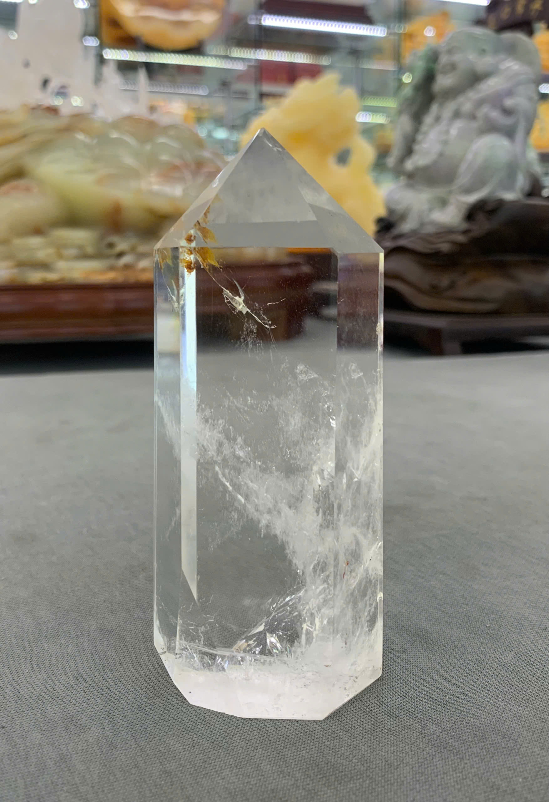 Trụ Thạch Anh Trắng 4A size 10cm ( 1kg )