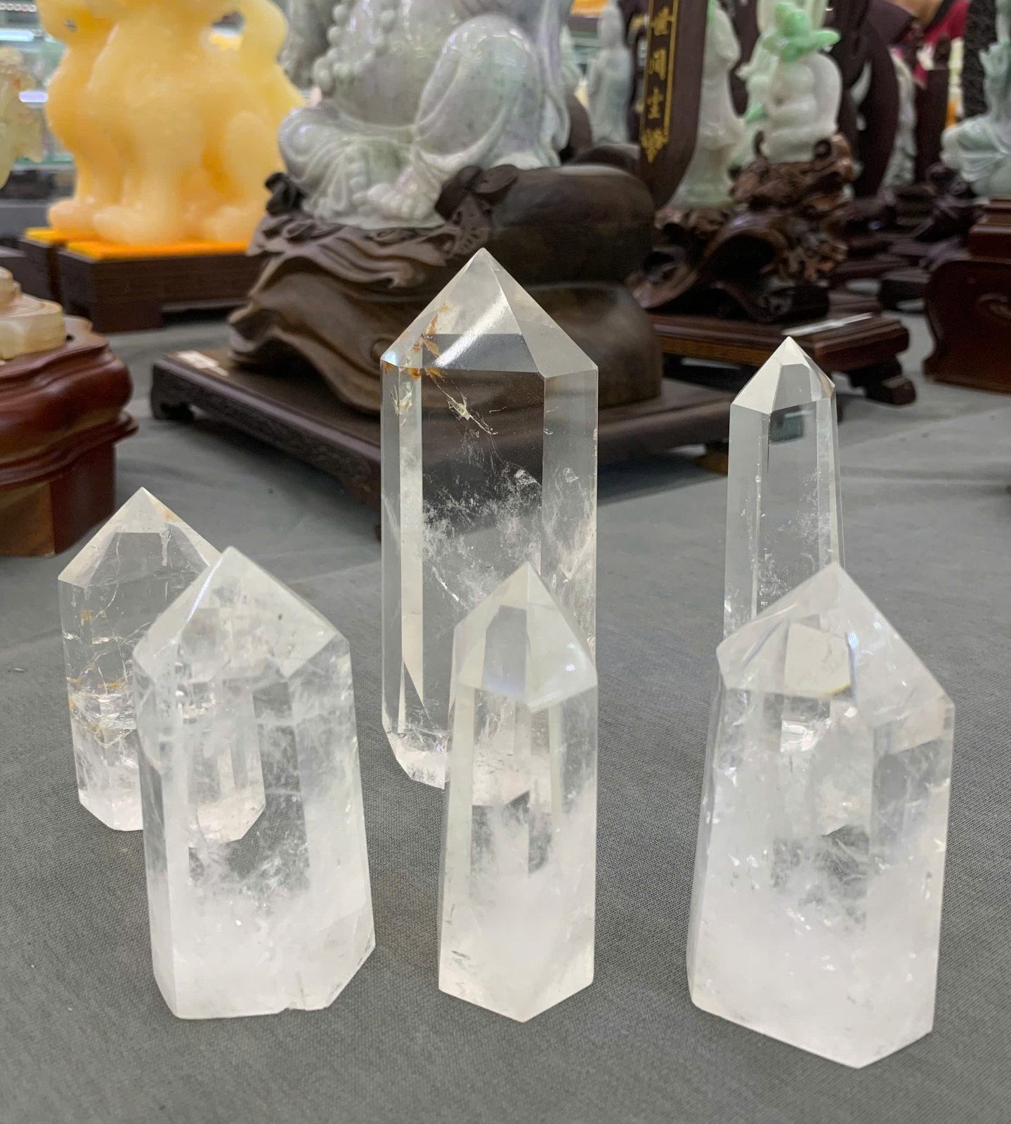 Trụ Thạch Anh Trắng 4A size 10cm ( 1kg )